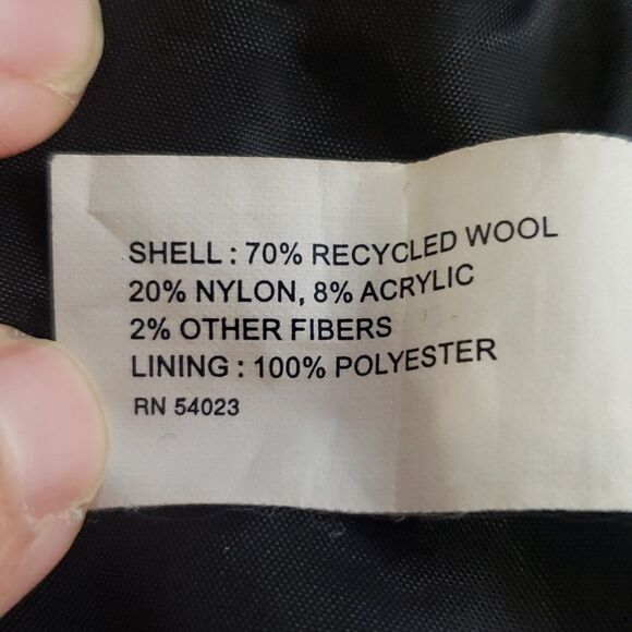 Gap Pea Coat Women's M Red Black Buffalo Plaid Check Wool Blend Jacket Outdoors - Picture 8 of 8